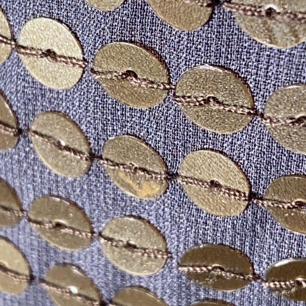 KENNETH COLE NY - NWT - sequin olive mini skirt, zipper - 12 - Picture 13 of 16